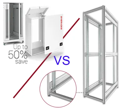 Open Frame Server Racks VS Wall Mount Racks Photo