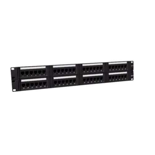 Patch Panel 48 ports with cable managers PP48Cat6/CM 2U Cat6 RJ45 UTP photo