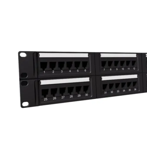 Patch Panel 48 ports with cable managers PP48Cat6/CM 2U Cat6 RJ45 UTP photo