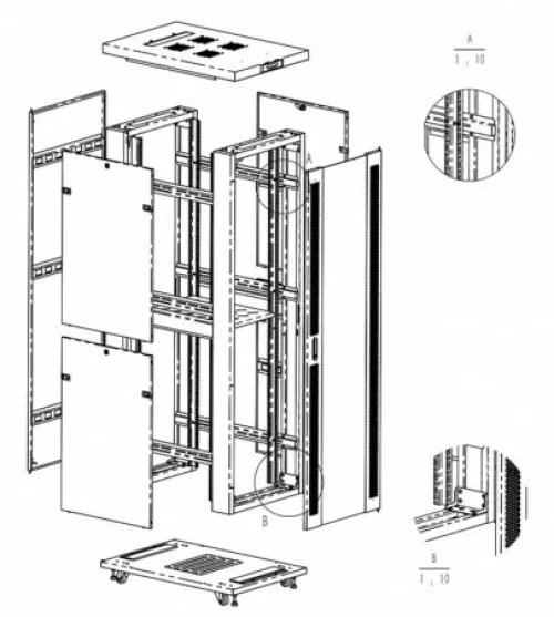 42U 24″ Depth IT & Telecom Cabinet SRF 42.6.6 photo