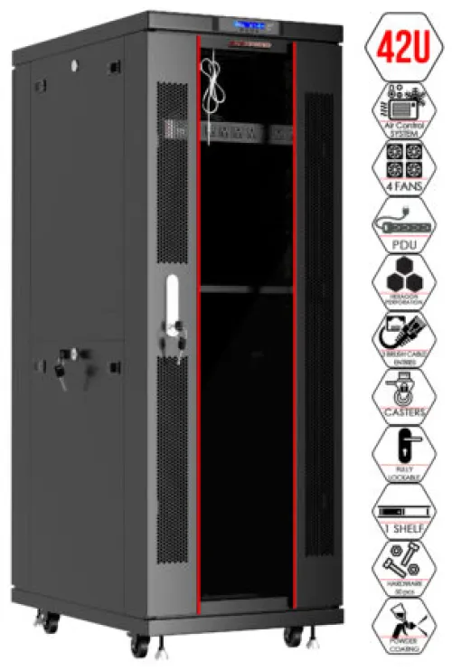 42U 39″ Depth IT & Telecom Cabinet SRF 42.6.10 photo