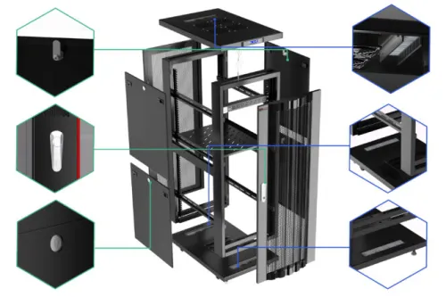 32U 32″ Depth IT & Telecom Cabinet SRF 32.6.8M photo