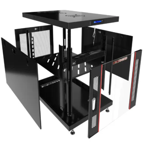 12U 35″ Depth PORTABLE UNDER DESK 19″ Enclosure SYSRACKS PR 12.900 photo