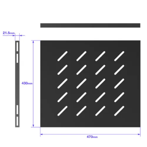 PL-600SRF Fixed Shelf 1U For SRF Cabinets and Double Open Frames photo