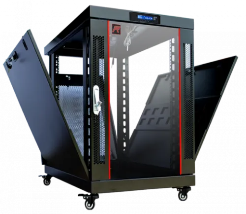 18U 24″ Depth PORTABLE UNDER DESK 19″ Enclosure SYSRACKS PR 18.600 photo