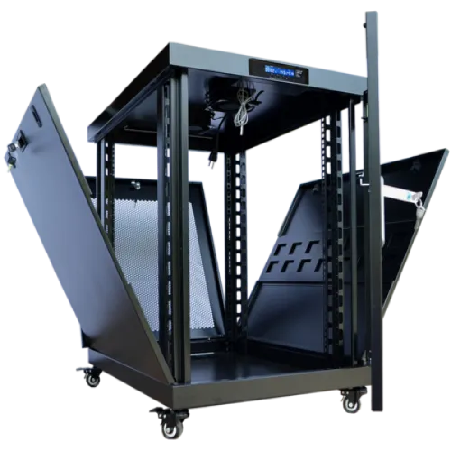 18U 24″ Depth PORTABLE UNDER DESK 19″ Enclosure SYSRACKS PR 18.600 photo