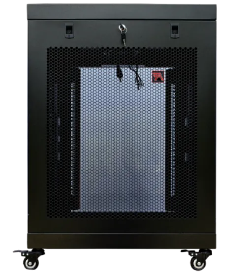 18U 24″ Depth PORTABLE UNDER DESK 19″ Enclosure SYSRACKS PR 18.600 photo