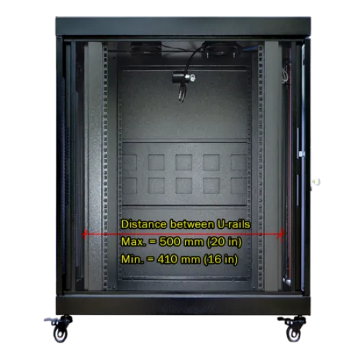 18U 24″ Depth PORTABLE UNDER DESK 19″ Enclosure SYSRACKS PR 18.600 photo