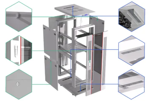 42U 35″ Depth (24×35×84) 19″ IT & Telecom Cabinet SYSRACKS SRF 42.6.9 G photo