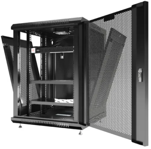 15U 24″ Depth Wall Mount 19″ MESH Enclosure SYSRACKS SRW 15.600M photo