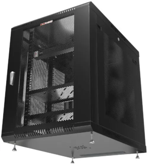 15U 35″ Depth PORTABLE UNDER DESK 19″ MESH Enclosure SYSRACKS SRW 15.900M photo