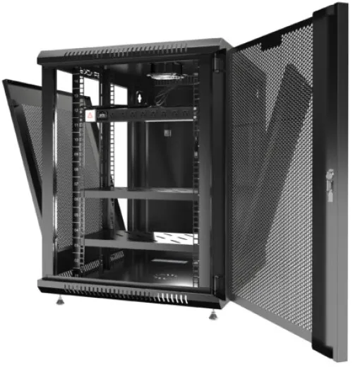 15U 35″ Depth PORTABLE UNDER DESK 19″ MESH Enclosure SYSRACKS SRW 15.900M photo