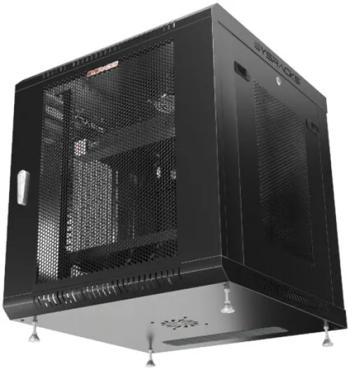 12U 24″ Depth Wall Mount 19″ MESH Enclosure SYSRACKS SRW 12.600M photo