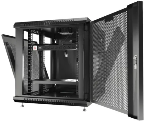 12U 35″ Depth PORTABLE UNDER DESK 19″ MESH Enclosure SYSRACKS SRW 12.900M photo