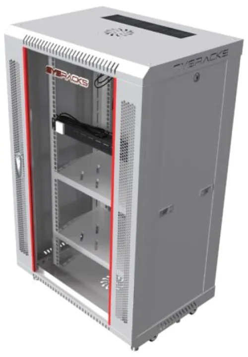 18U 18″ Depth Wall Mount 19″ GREY Enclosure photo