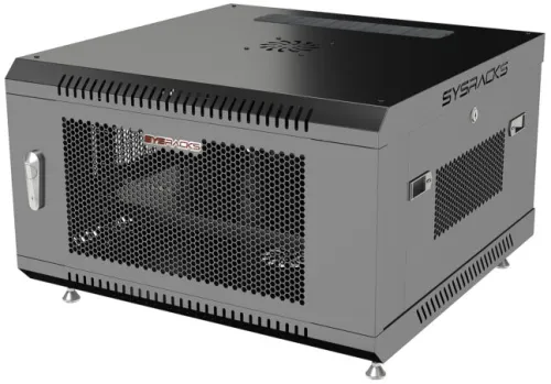 6U 24″ Depth Wall Mount 19″ MESH Enclosure SYSRACKS SRW 6.600M photo