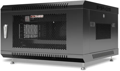 6U 24″ Depth Wall Mount 19″ MESH Enclosure SYSRACKS SRW 6.600M photo