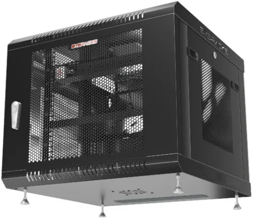 9U 24″ Depth Wall Mount 19″ MESH Enclosure SRW 9.600M photo