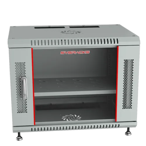 9U 24″ Depth (24×24×19) Wall Mount 19″ Enclosure SYSRACKS SRW 9.600 G photo