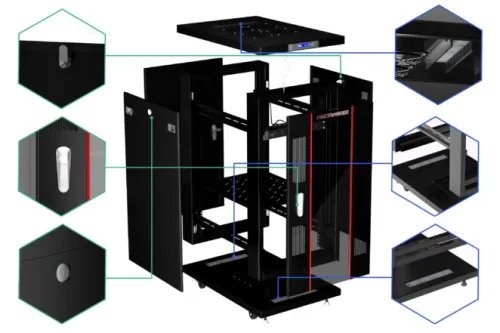 22U 39″ Depth IT & Telecom Cabinet SRF 22.6.10 photo